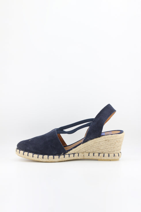 Verbenas Suede Espadrille Wedge Slingback Sandals